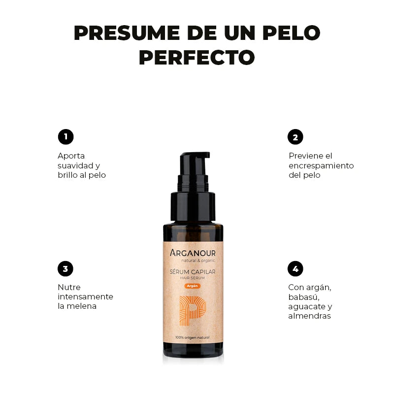 serum cabello natural arganour