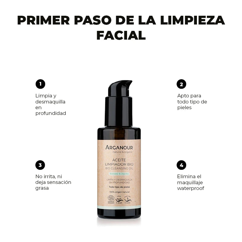 aceite limpiador facial propiedades arganour