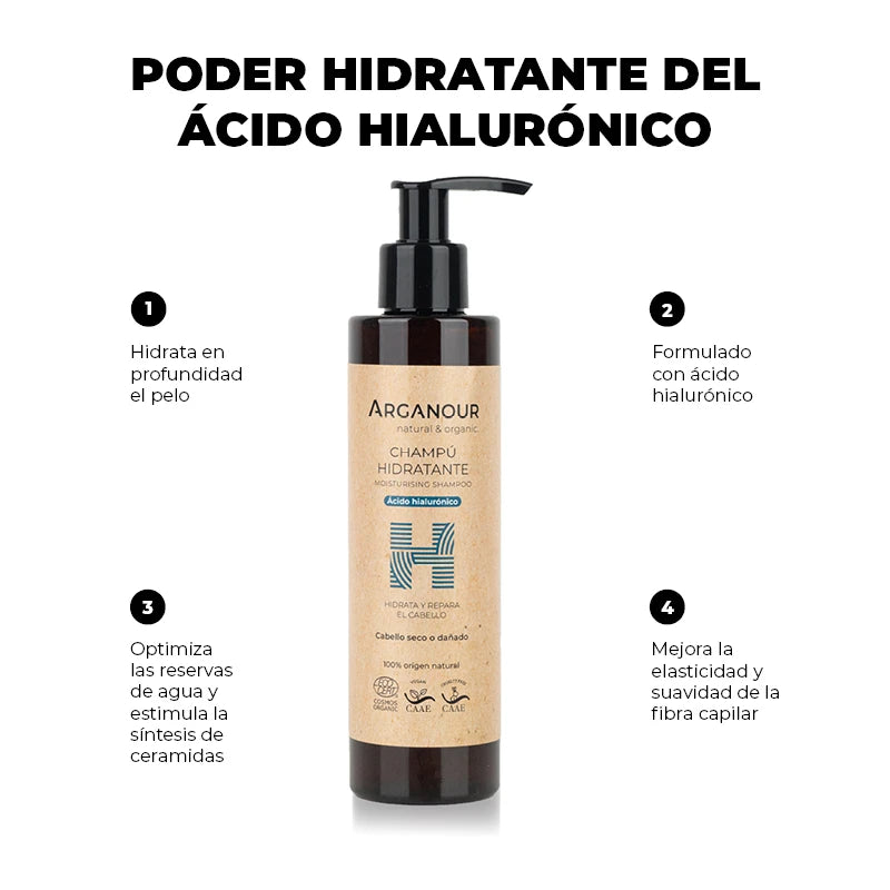 propiedades champu hidratante natural de arganour