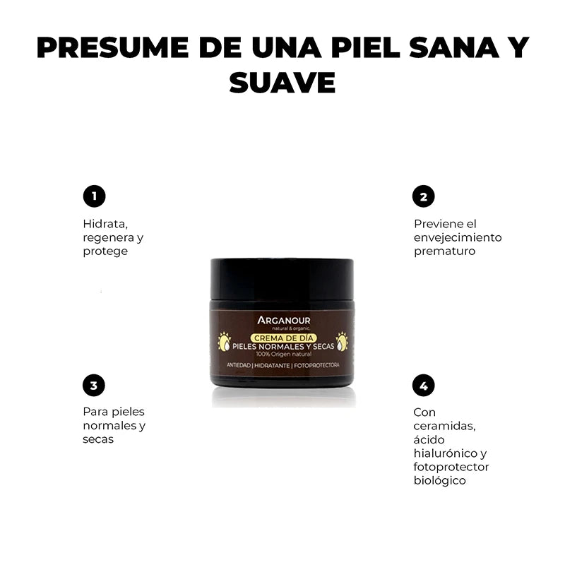 propiedades crema de dia piel seca arganour