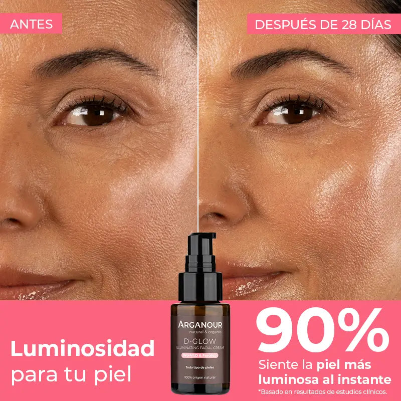 d glow crema iluminadora hidratante facial