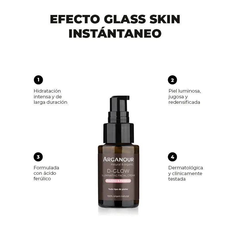 d glow crema iluminadora con efecto glass skin