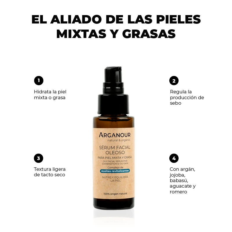 serum facial piel mixta y grasa arganour propiedades