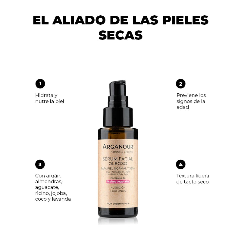 propiedades serum hidratante para piel seca arganour