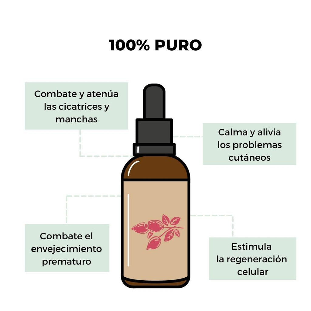 Aceite De Rosa Mosqueta 100% Puro Natural Organico Piel Seca Arrugas  Cicatrices
